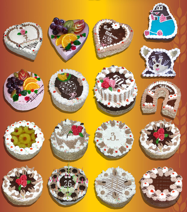 Ukázky dortů